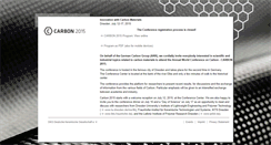 Desktop Screenshot of carbon2015.org